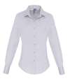PR344 Premier Ladies Long Sleeve Stretch Fit Poplin Shirt Silver colour image